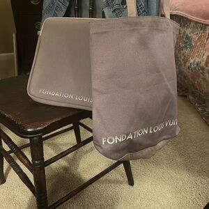 Fondation Louis Vuitton Gray Tote and Pouch Duo